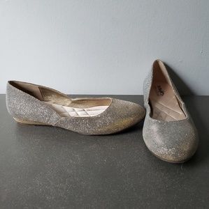 COACH Silver and gold reflective flats!